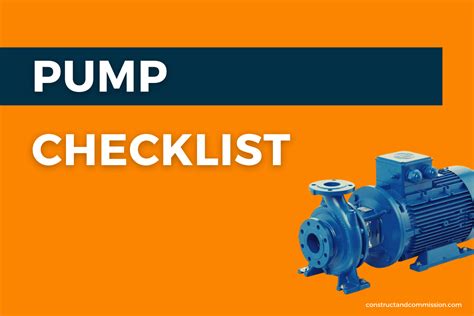 how to start centrifugal pump|pump installation checklist pdf.